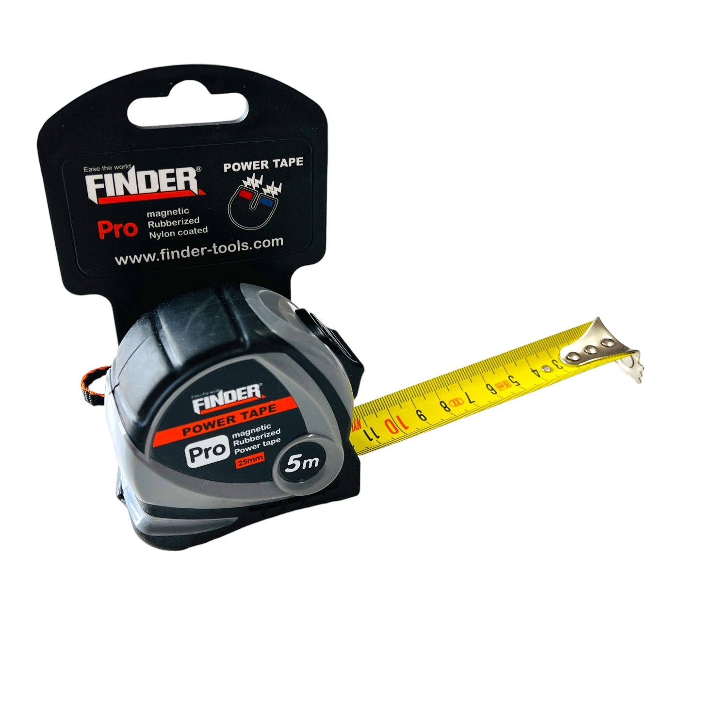 3metre Finder PRO Nylon Magnetic Measuring Tape Metric Shock-Resistant Measure