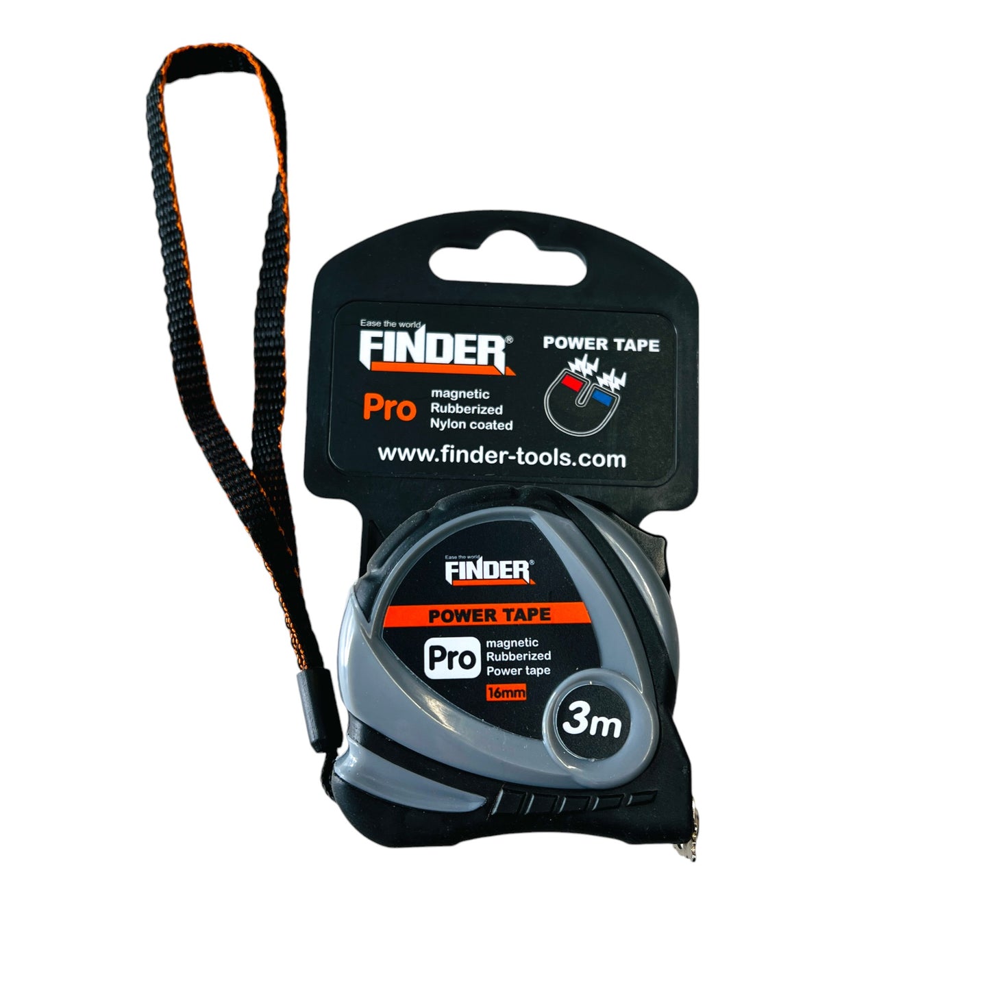 3metre Finder PRO Nylon Magnetic Measuring Tape Metric Shock-Resistant Measure