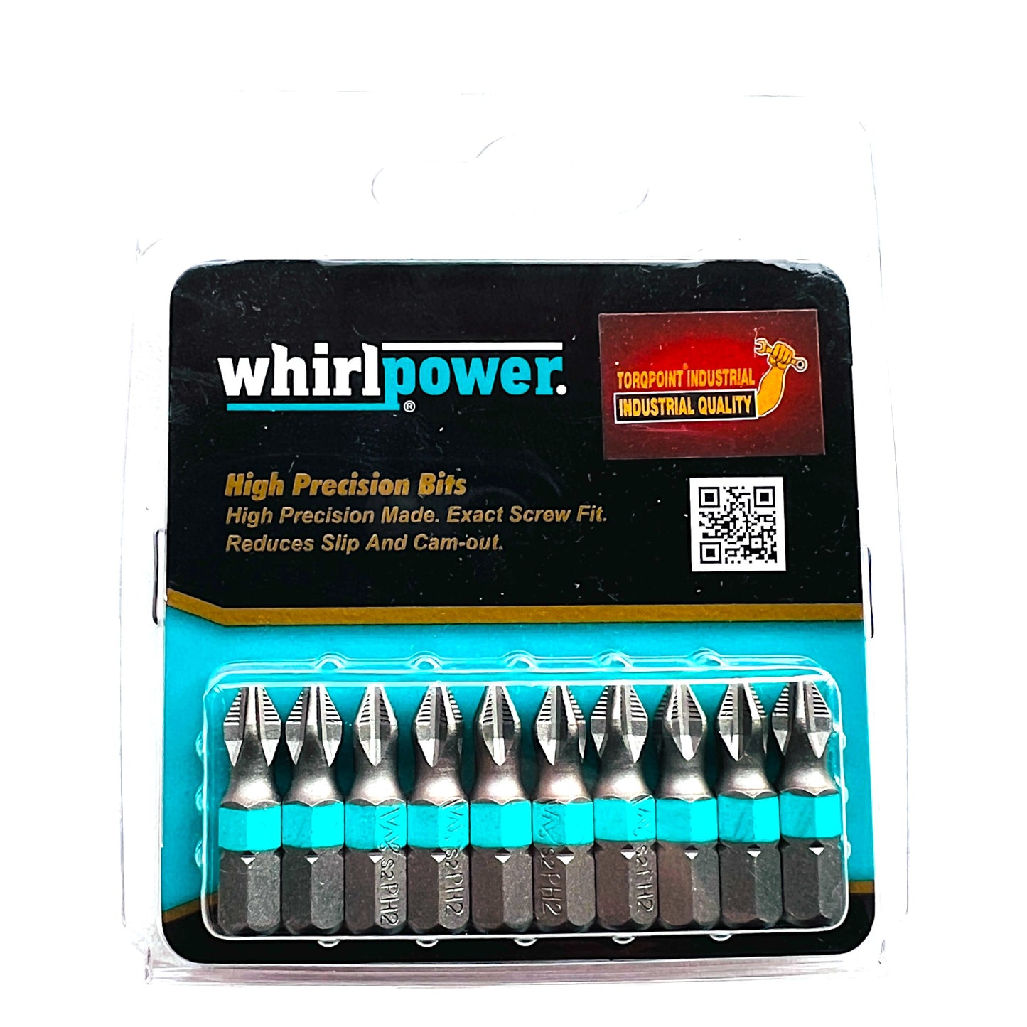 Whirlpower 10pc PH2 Phillips Screw Driver Power Drill Bit No.2 25 50 70 100 150mm