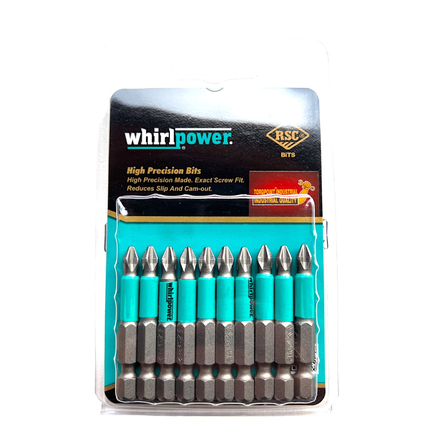 Whirlpower 10pc PH2 Phillips Screw Driver Power Drill Bit No.2 25 50 70 100 150mm