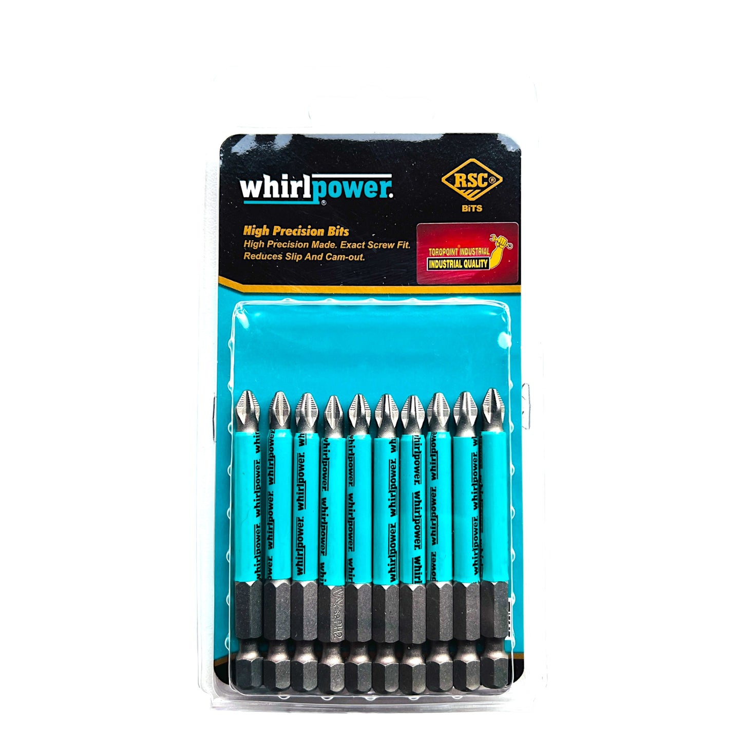 Whirlpower 10pc PH2 Phillips Screw Driver Power Drill Bit No.2 25 50 70 100 150mm