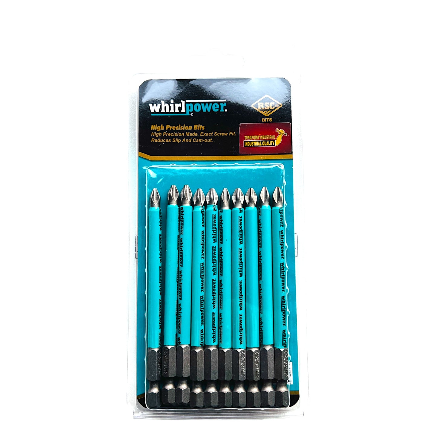 Whirlpower 10pc PH2 Phillips Screw Driver Power Drill Bit No.2 25 50 70 100 150mm