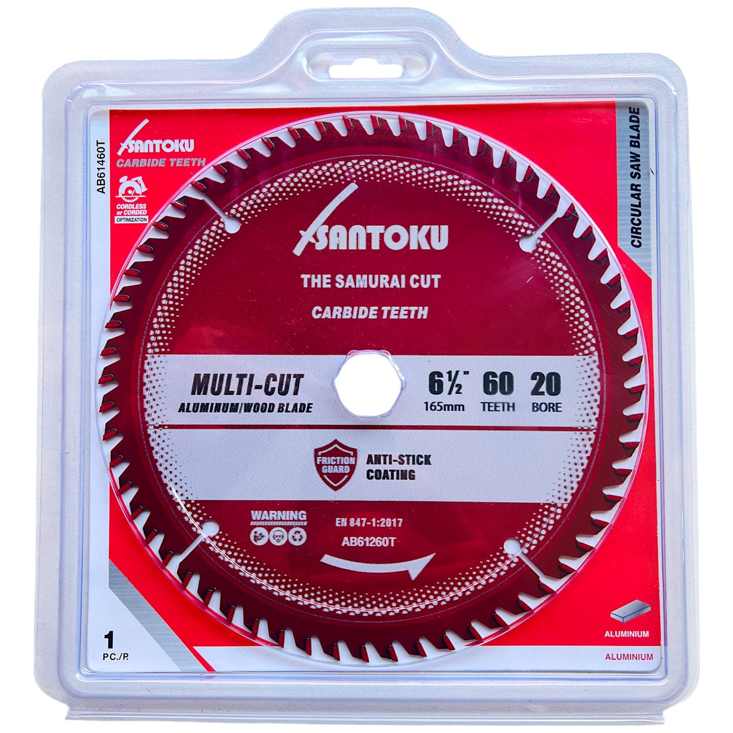 Santoku 6 1/2" (165mm) x 60Teeth ALUMINIUM Cutting Circular Saw Blade