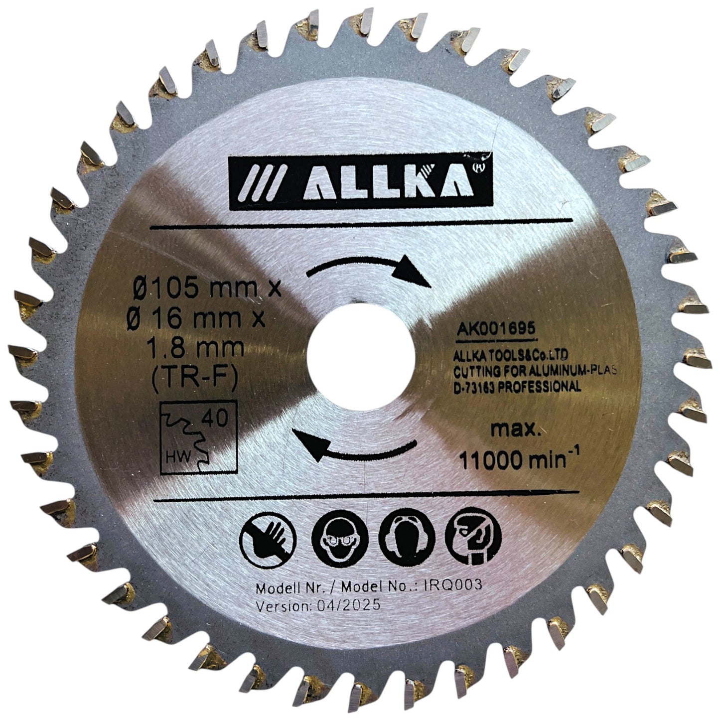 4" (100mm) x 40 Teeth Aluminium Cut Circular Saw Blade + wood + PVC