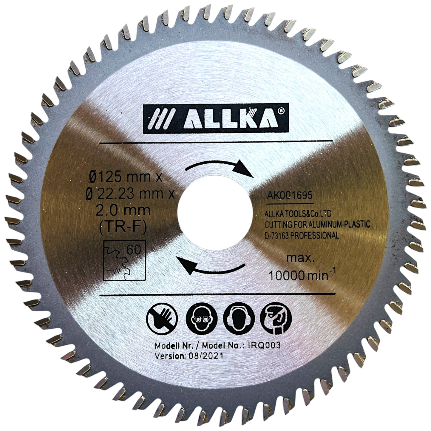 ALLKA 5" (125mm) x 60Teeth Multi-Cut Aluminium Circular Saw Blade Wood , Pvc