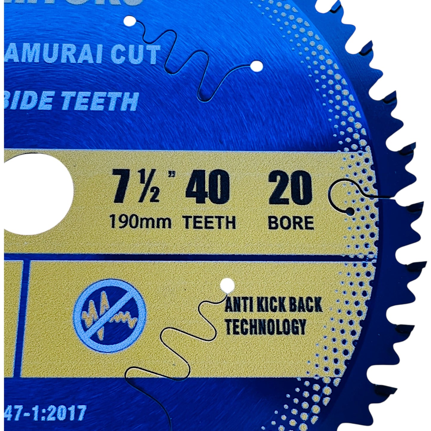 Santoku 7 1/2" (190mm) x 40Teeth WOOD Cut Circular Saw Blade FINE CUTTING