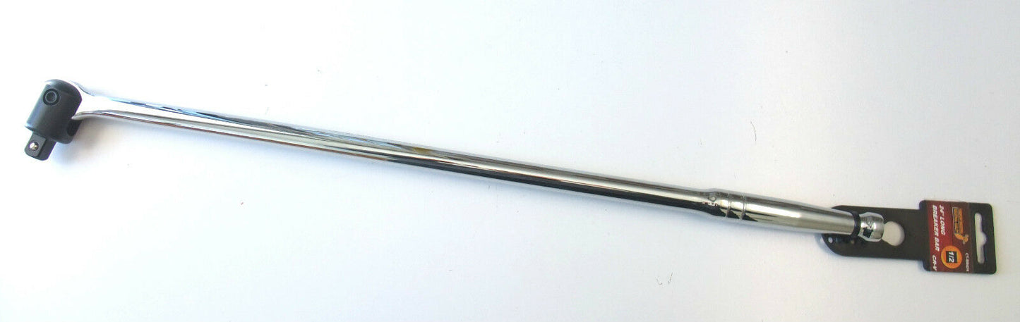 1/2" x 23" (59cm breaker bar, large head socket non ratchet CR-V Steel (Taiwan)