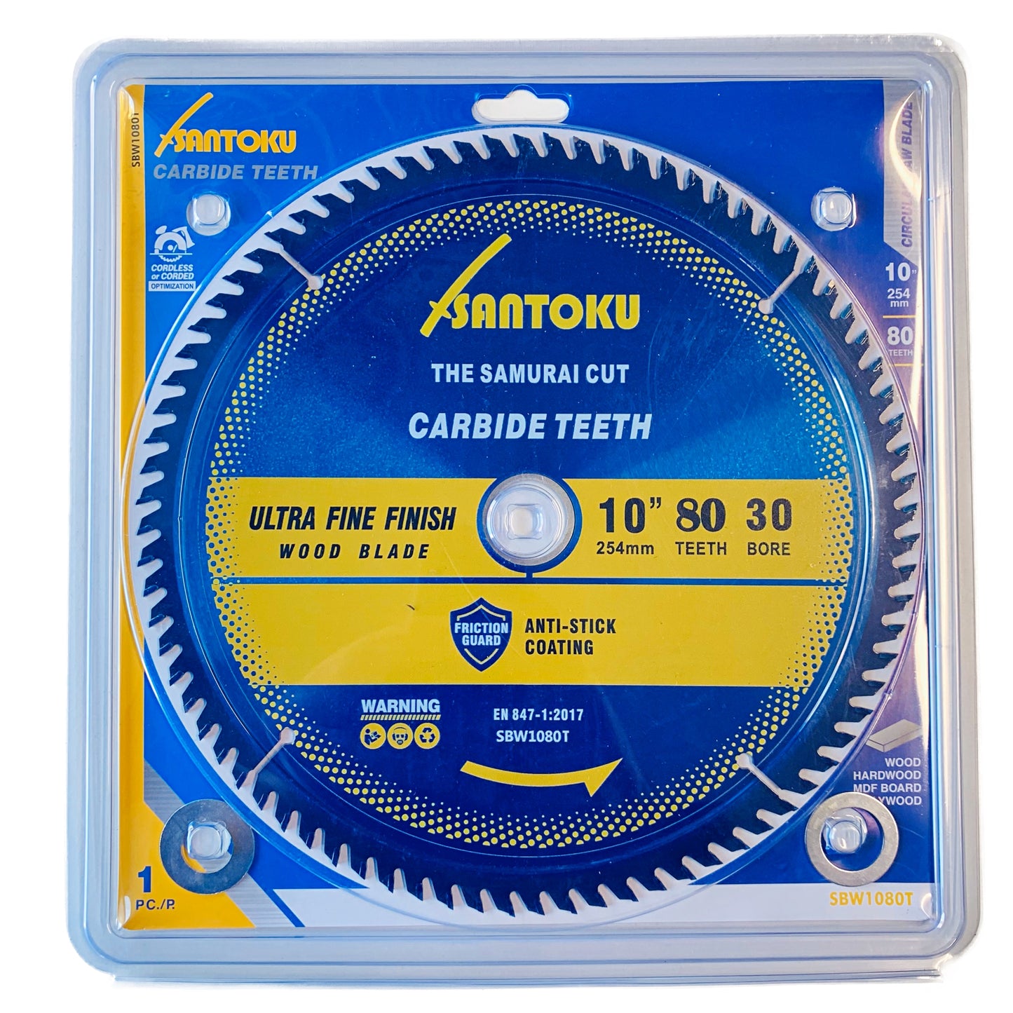 Santoku 10" (254mm) x 80Teeth WOOD Cutting Circular Saw Blade Ultra Fine-Finish