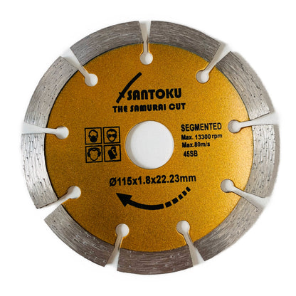 4 1/2" (115mm) SANTOKU SEGMENTED Diamond Blade for Stone , Brick , Concrete , masonry