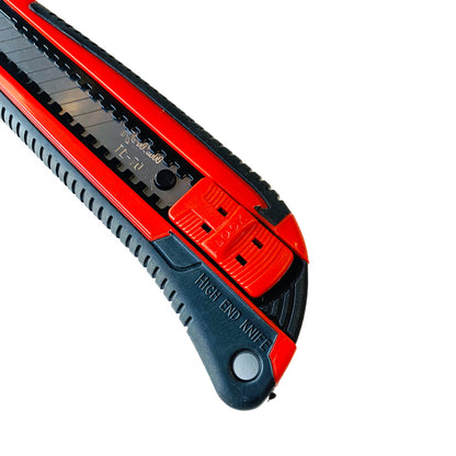 Utility Knife ( 25mm ) Long Snap Off Blade , Retractable Box Cutter Rubber Grip