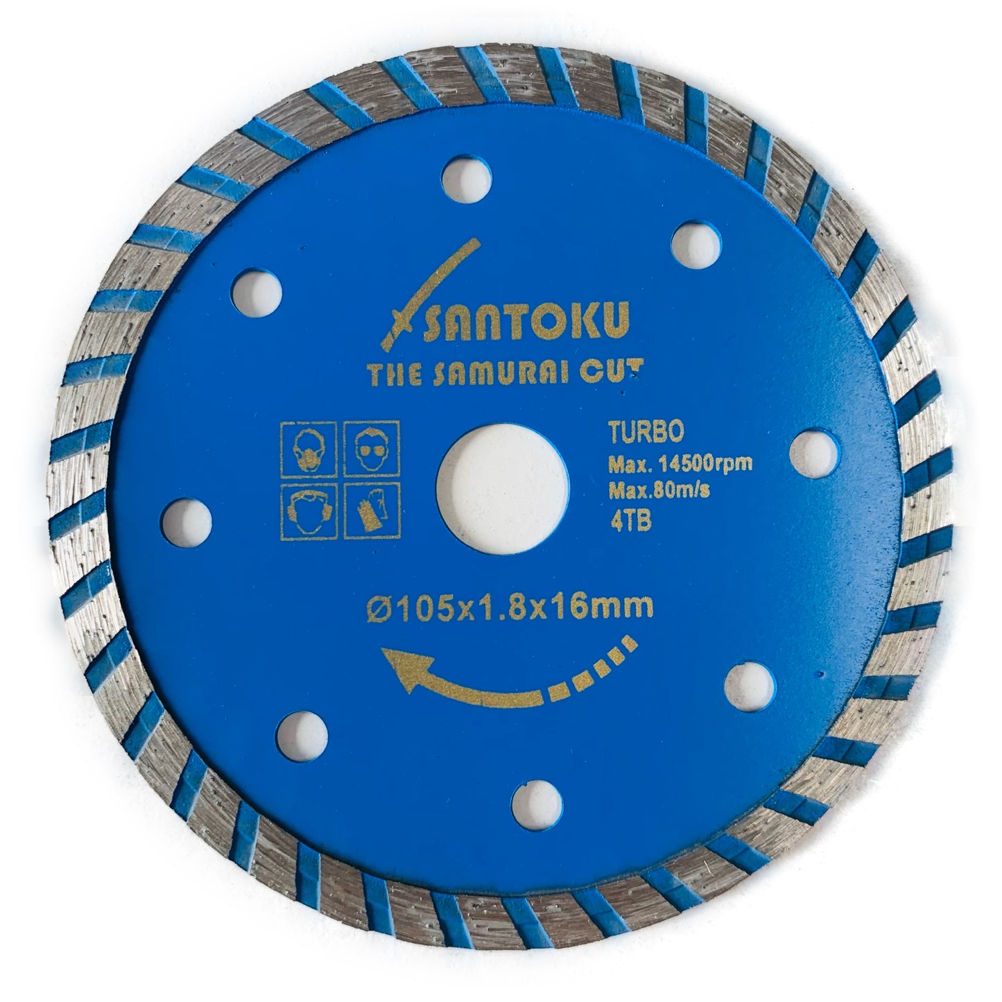 4" (105mm) SANTOKU TURBO Diamond Blade for Stone , Brick , Concrete , Masonry ++