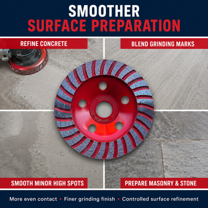 NKTOP 125mm 5" Single Row Turbo Diamond Concrete Grinding Cup Wheel