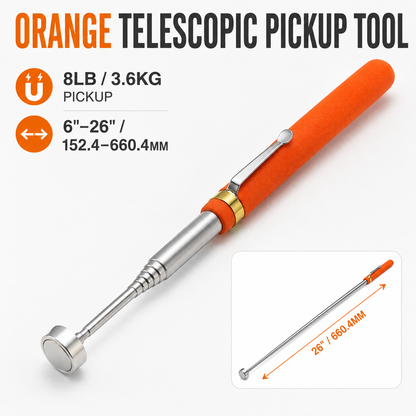 Telescopic Magnetic Pickup Tool 8lb or 10lb Extendable to 26"