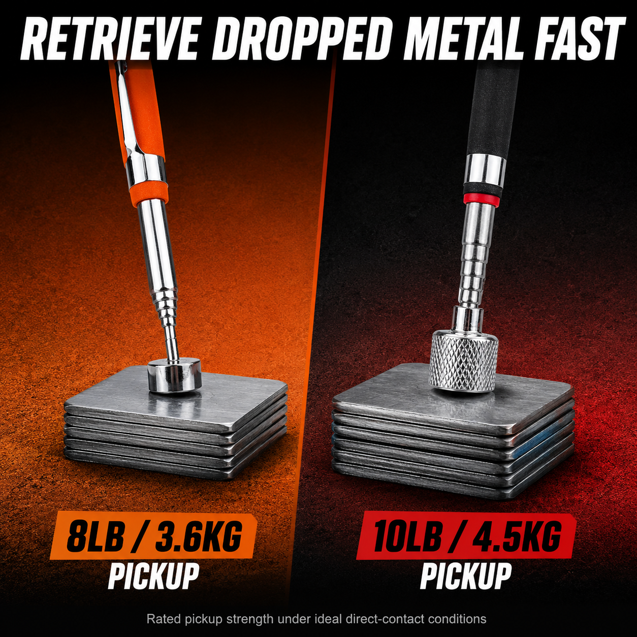 Telescopic Magnetic Pickup Tool 8lb or 10lb Extendable to 26"
