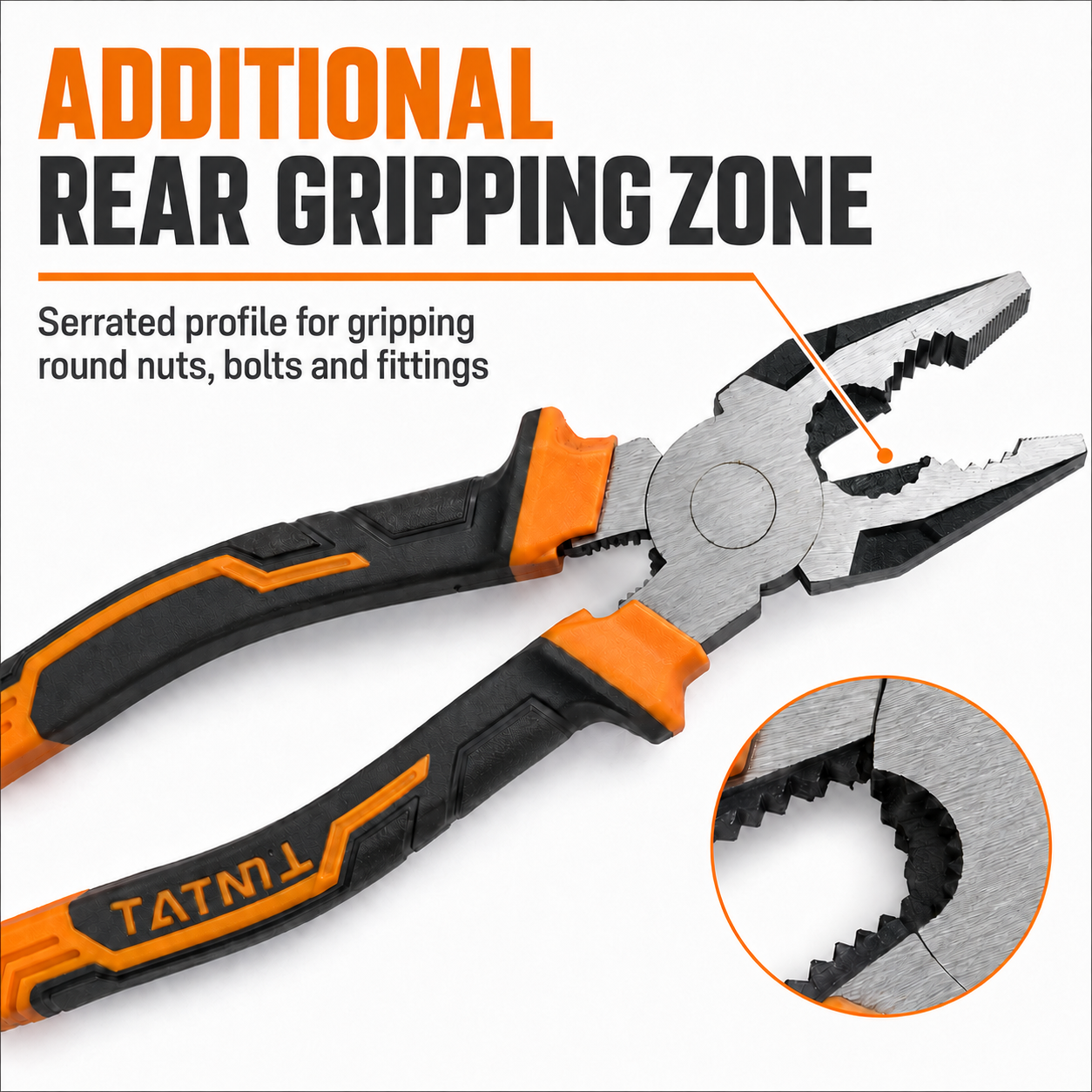 TATNAD 8" 200mm German Style Combination Pliers CR-V Side Cutter