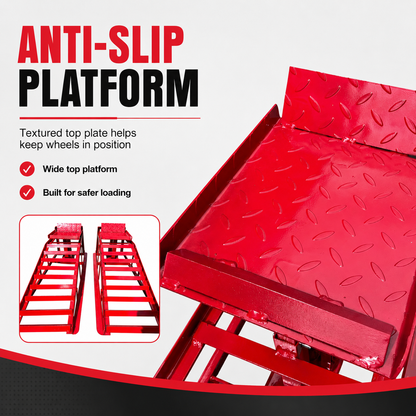 3 Tonne Hydraulic Car Ramp Set with Bottle Jack Lift