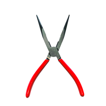 8" (200mm) Needle nose , Long nose plier , Slim German Style , Serrated Edge