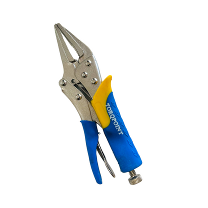 Long Nose Locking Plier , Serrated Jaw Vice Grip , Adjustable