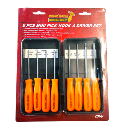 8pcs Mini Hook , Pick Set & Screwdriver Set ,Ph ,Torx Driver Seal Remover