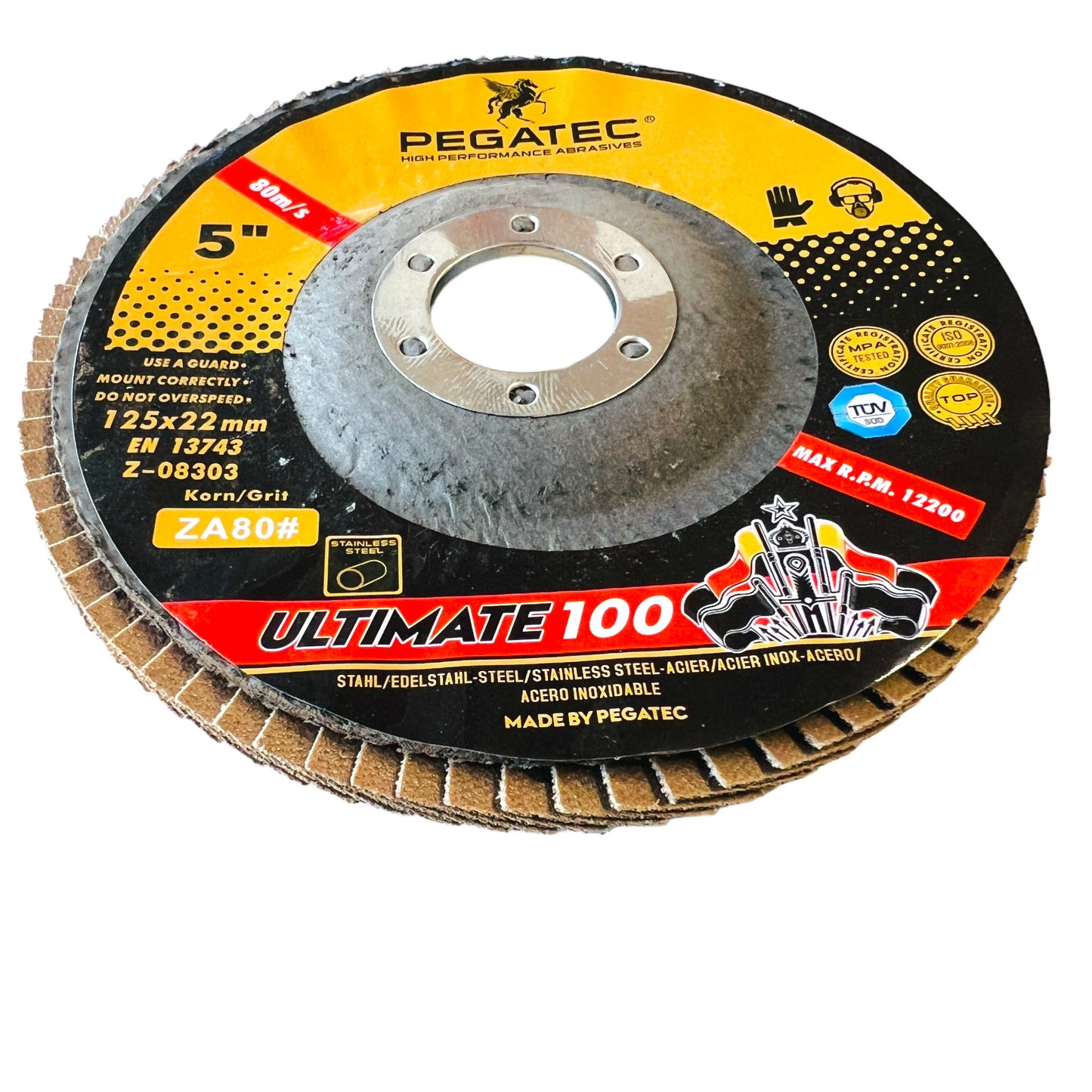 5" (125mm) Flap Disc, Abrasive Flap Wheel , Sanding Disc 60/80 Grit Type 29