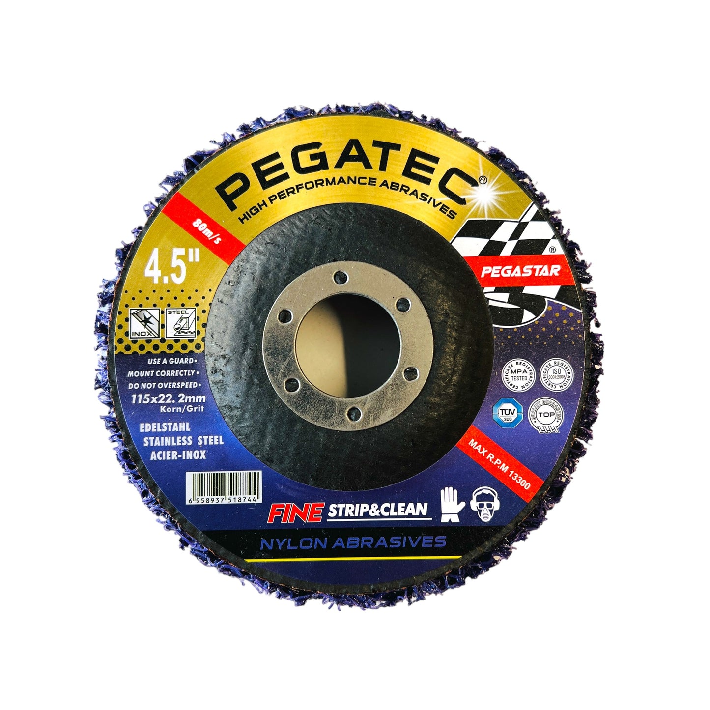 Poly Clean & Paint Stripping Disc Wheel, Paint, gasket, Glue removal 4" , 4 1/2" & 5"