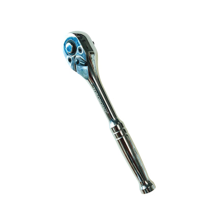 1/4 , 3/8 , 1/2" Polished Ratchet Handle Wrench CR-V Steel , Quick Release, Made In Taiwan