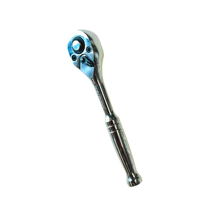 1/4 , 3/8 , 1/2" Polished Ratchet Handle Wrench CR-V Steel , Quick Release, Made In Taiwan