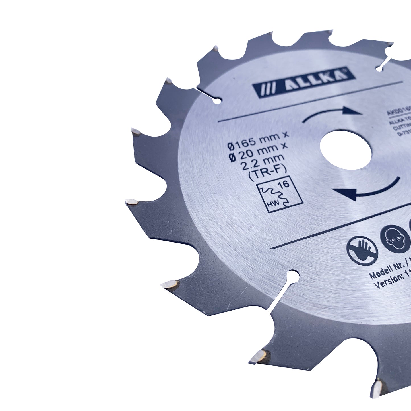 ALLKA 6 1/2" (165mm) x 16 Teeth WOOD Cutting Circular Saw Blade Wood + PVC Cut