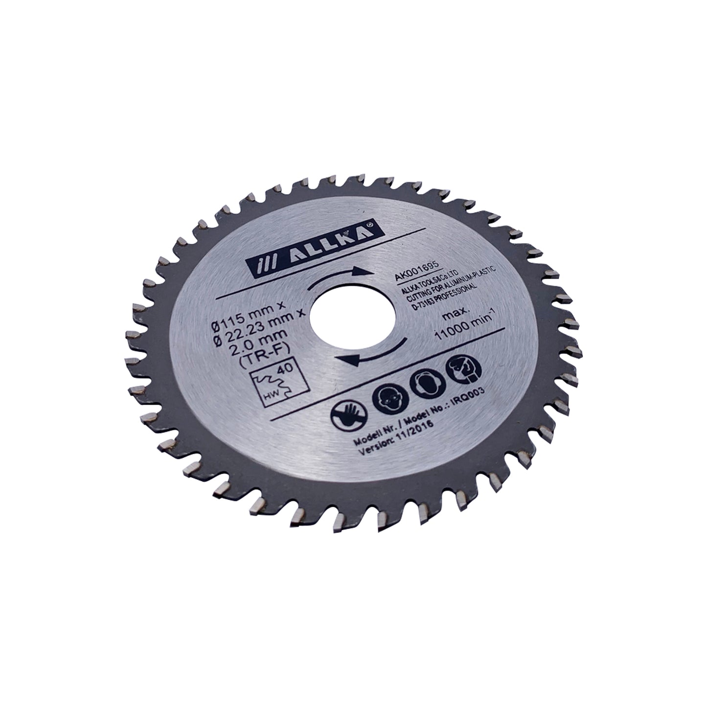 ALLKA 4 1/2" (115mm) x 40 Teeth WOOD Cutting Circular Saw Blade Wood + PVC