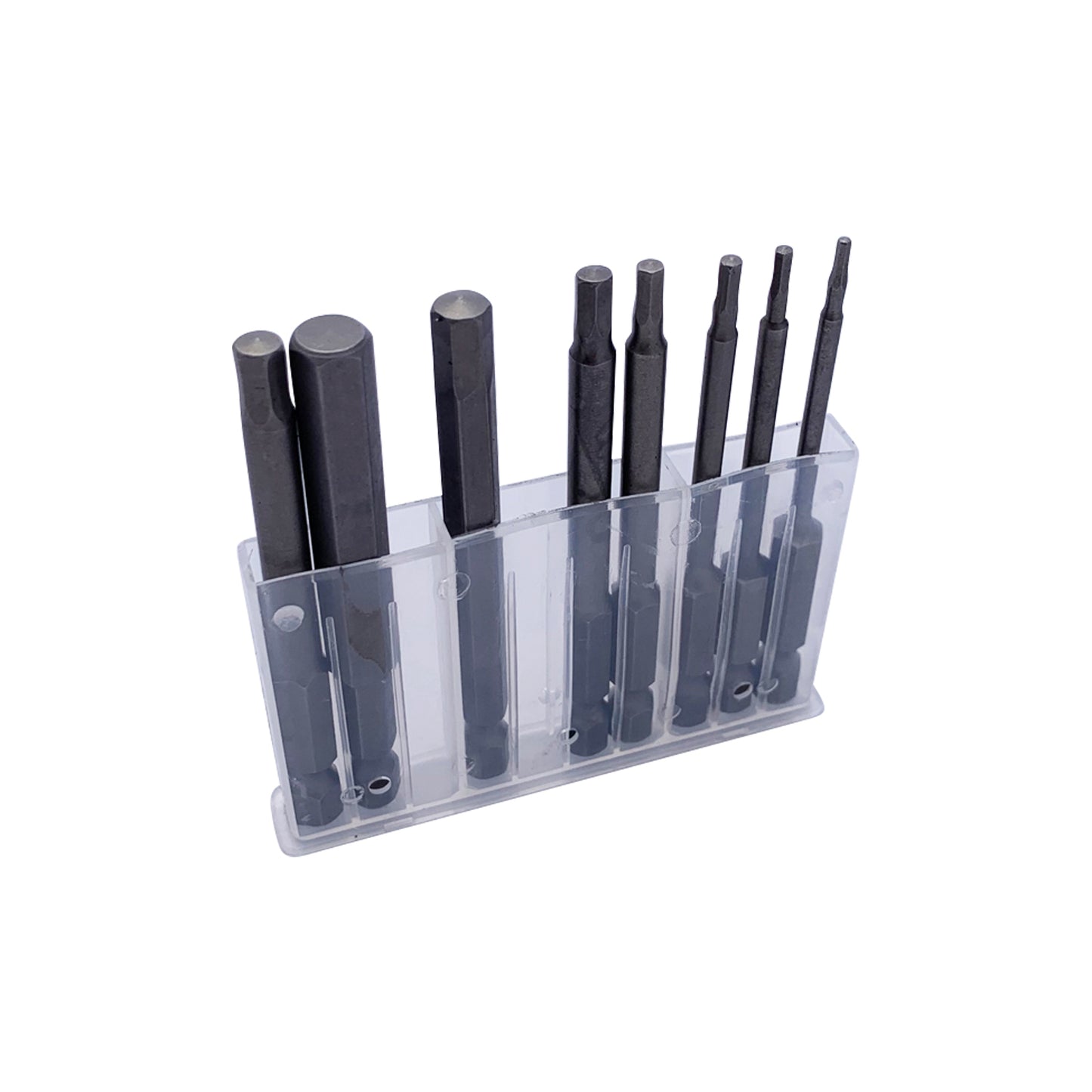 8pcs 1.5mm - 8mm Hex Power Screw Driver Bit Set , Magnetic , 75mmL & 150mmL S2