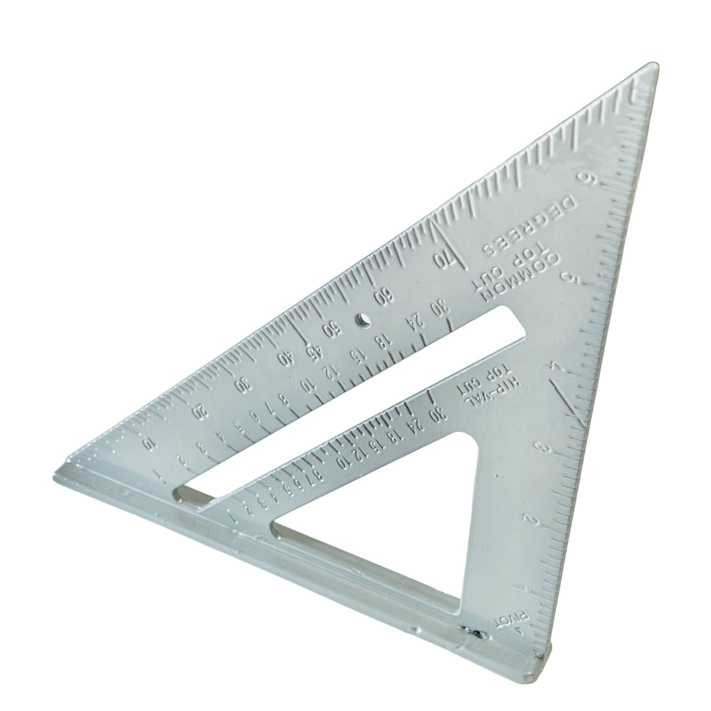 7" (180mm) Triangle Carpenters Speed Rafter Square Metric/Imperial Ruler Scribe