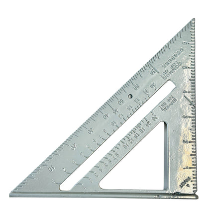 7" (180mm) Triangle Carpenters Speed Rafter Square Metric/Imperial Ruler Scribe