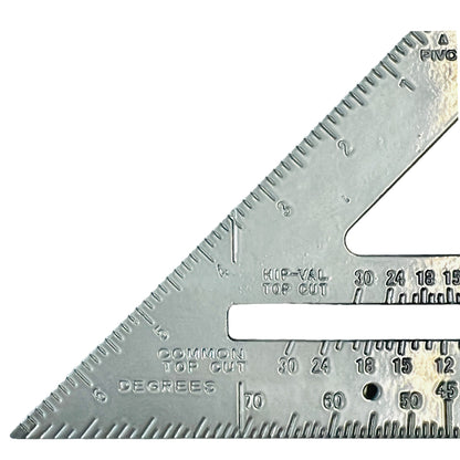 7" (180mm) Triangle Carpenters Speed Rafter Square Metric/Imperial Ruler Scribe