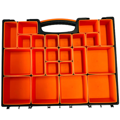 22PCS Compartment Tool Parts Screw Organiser Tubs Box 41cm Removable Storage Box