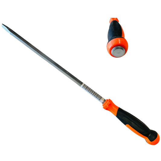 Industrial Jumbo ScrewDriver Straight Pry Bar Lever Thru-tang 18"-24" (45-100cm)