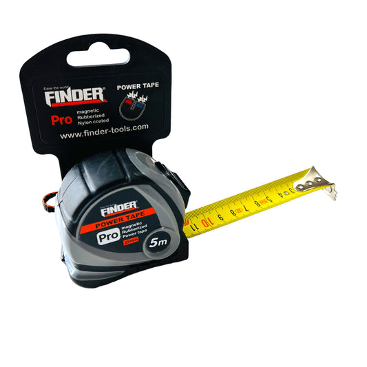 Finder PRO Nylon Magnetic Measuring Tape 3m or 5m Metric Shock-Resistant Measure