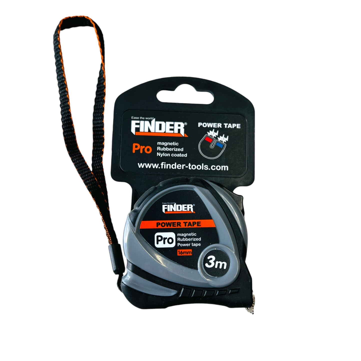 Finder PRO Nylon Magnetic Measuring Tape 3m or 5m Metric Shock-Resistant Measure