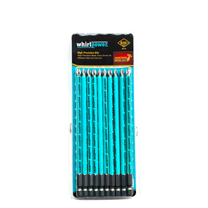 Whirlpower 10pc PH2 Phillips Screw Driver Power Drill Bit No.2 25 50 70 100 150mm
