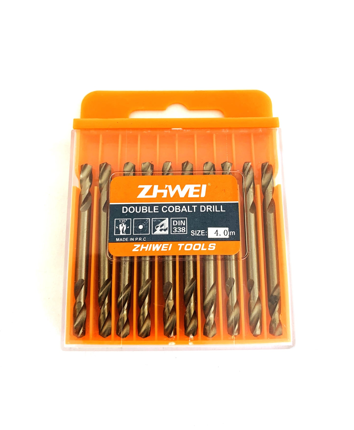 10pcs #20 , 5/32" (4mm) M35 Cobalt Hss Drill Bits 135 degree Split Point