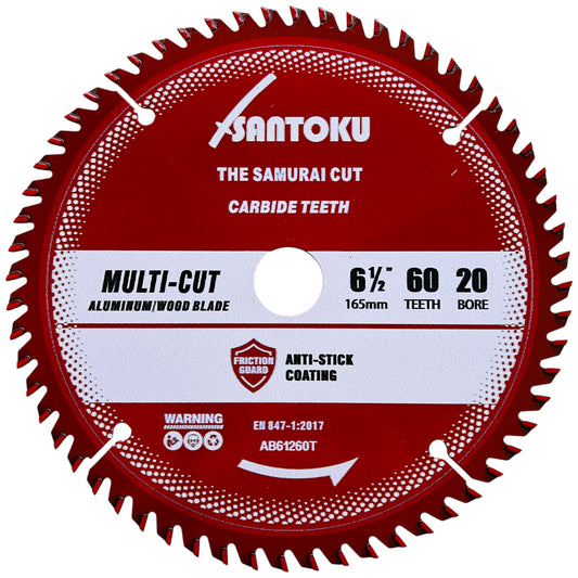 Santoku 6 1/2" (165mm) x 60Teeth ALUMINIUM Cutting Circular Saw Blade
