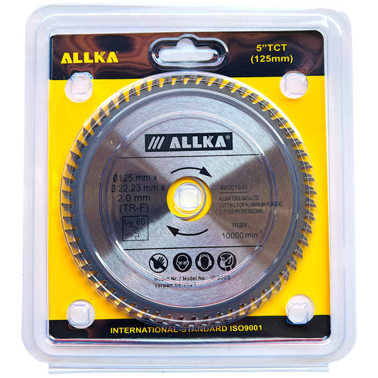 ALLKA 5" (125mm) x 60Teeth Multi-Cut Aluminium Circular Saw Blade Wood , Pvc