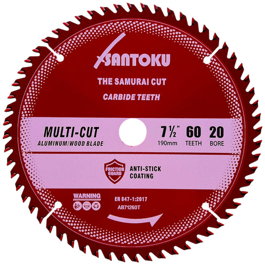 Santoku 7 1/2" (190mm) x 60Teeth ALUMINIUM Cutting Circular Saw Blade
