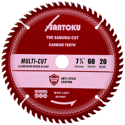 Santoku 7 1/4" (185mm) x 60Teeth ALUMINIUM Cutting Circular Saw Blade