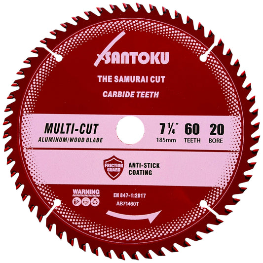 Santoku 7 1/4" (185mm) x 60Teeth ALUMINIUM Cutting Circular Saw Blade
