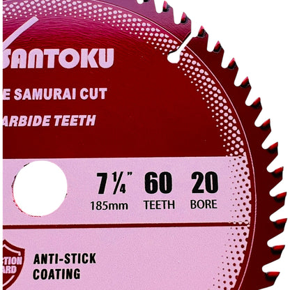 Santoku 7 1/4" (185mm) x 60Teeth ALUMINIUM Cutting Circular Saw Blade