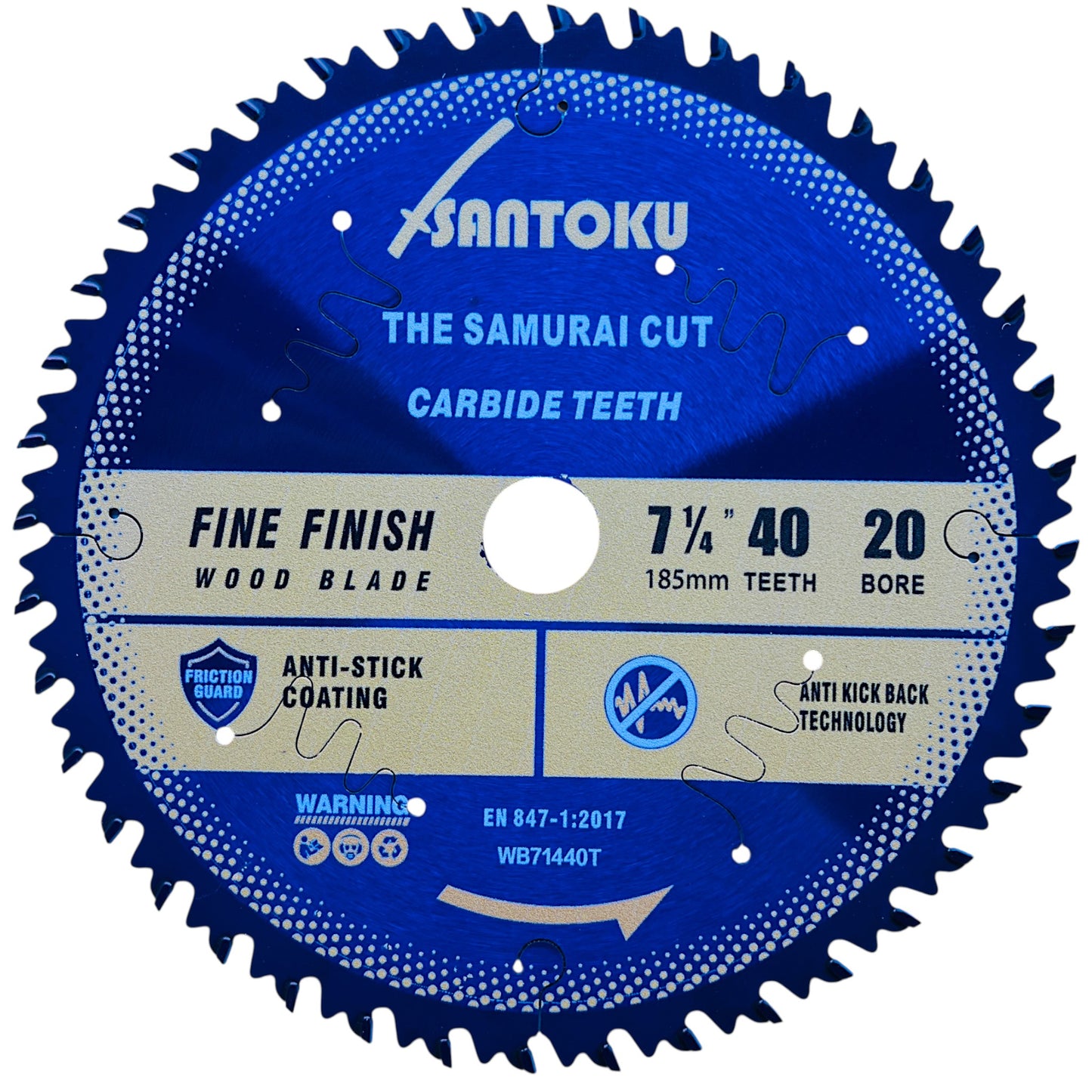 Santoku 7 1/4" (185mm) x 40Teeth WOOD Cut Circular Saw Blade FINE FINISH