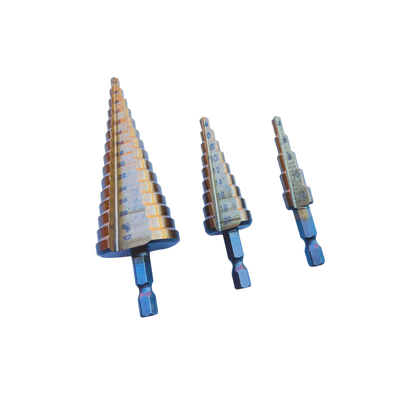 3pcs 4-32mm HSS Step Drill Bit Set Quick Release , Metal , Wood , Plastic