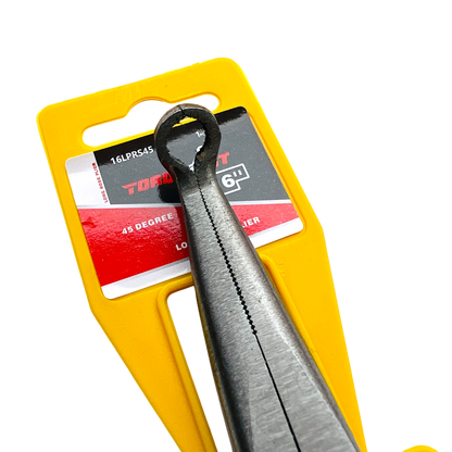 16" (406mm) 45 degree 6mm-RING Nose Hose Grip Plier , Pvc Grip , Grooved Jaw
