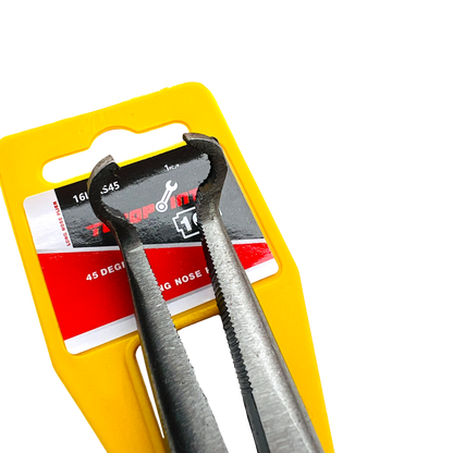 16" (406mm) 45 degree 6mm-RING Nose Hose Grip Plier , Pvc Grip , Grooved Jaw