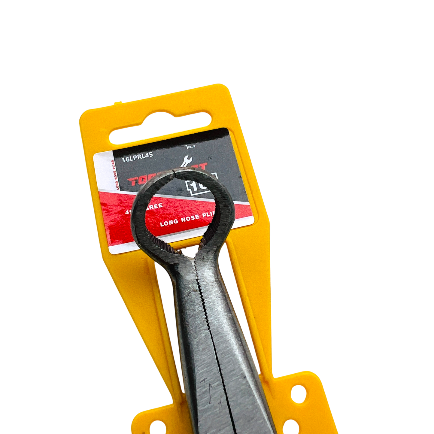 16" (406mm) 45 degree RING (19mm) Long Nose Plier , Pvc Grip , Grooved Jaw, Extra Reach